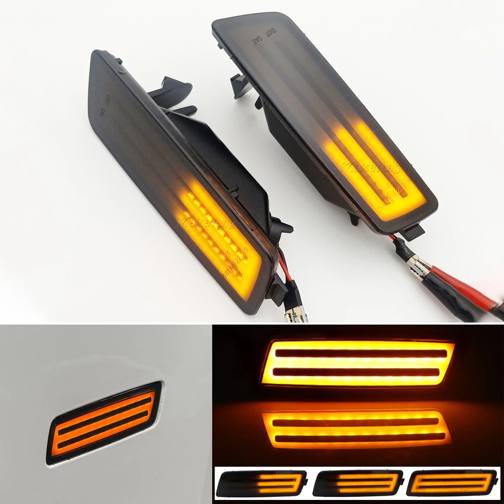 2pcs Dynamic Turn Signal Side Marker Sequential Indicator LED Light For