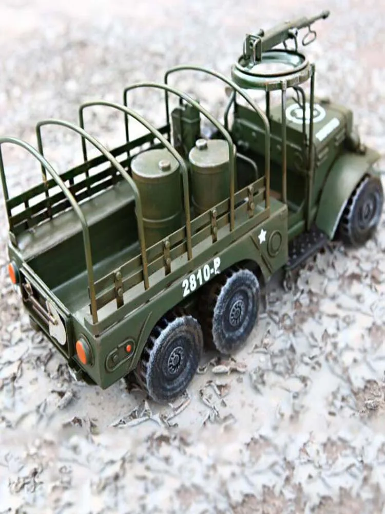 Dodge military car with gun iron model knick knacks bedroom bookcase