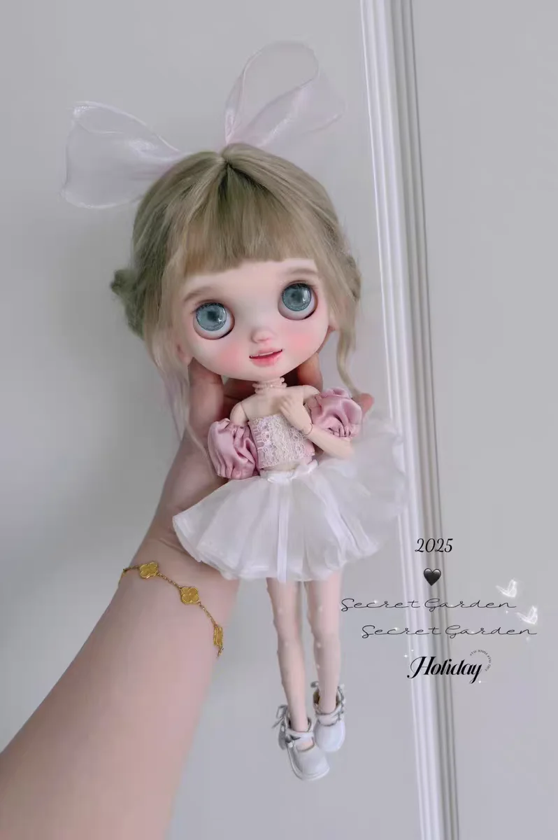 Tenue 3 pièces pour poupée Blythe – Ensemble robe, tablier
