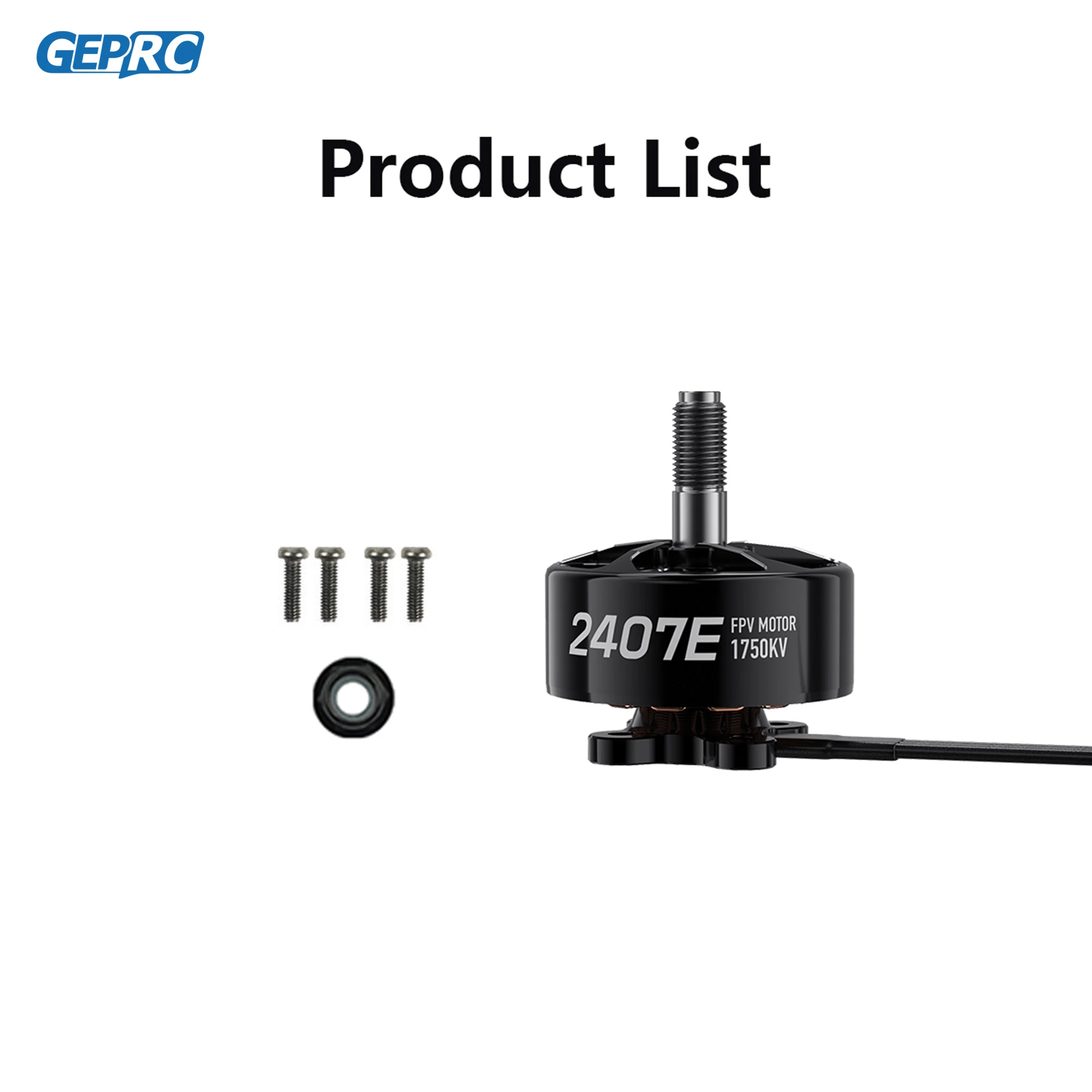 GEPRC SPEEDX2 2407E Motor 1750KV High Torque Low Power Useage Suitable for 5 -6inch Racing FPV Quads Racing RC Drone Multicopter thumbnail 6