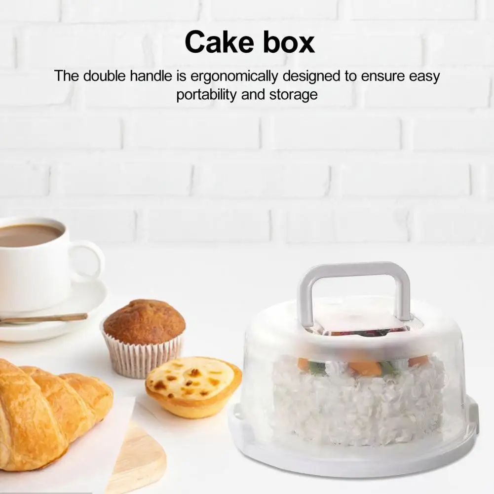 Cake Box Plastic Cake Carrier With Secure Locking Buckles Food Packaging Box For Pies Cookies Two Sided Cupcake Party Gift Tool