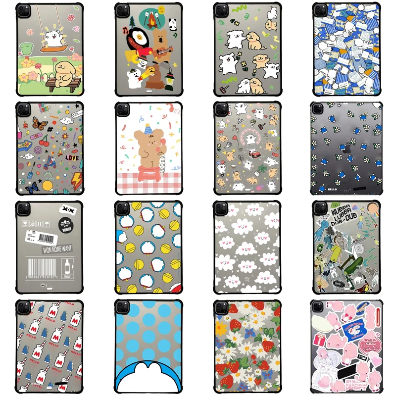 

Cartoon Cute Acrylic iPad Case for iPad Air 4 Air 5 10.9inch iPad Pro 2020 2021 2022 11inch 12.9inch Protective Cover Shell