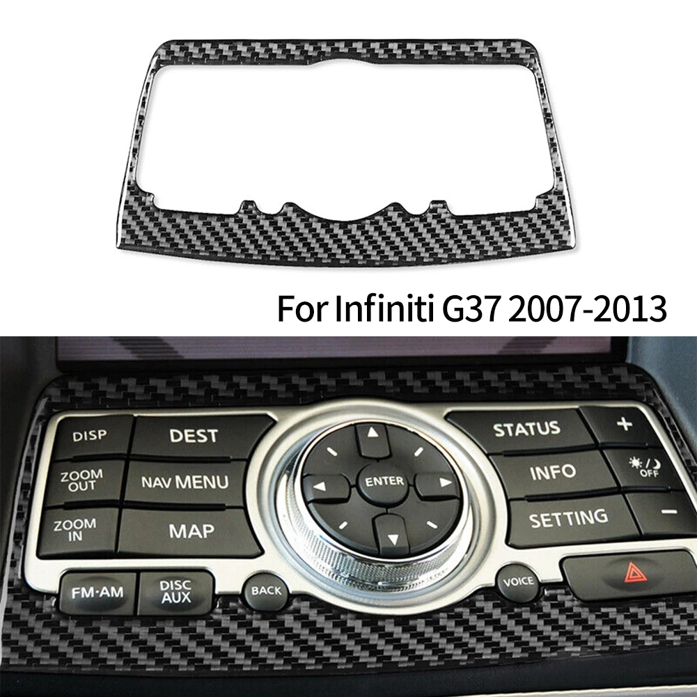 

Car Center Multimedia Panel Cover Trim Carbon Fiber For Infiniti G37 2007-2013 Prevent The Car From Being Scratched Decoration