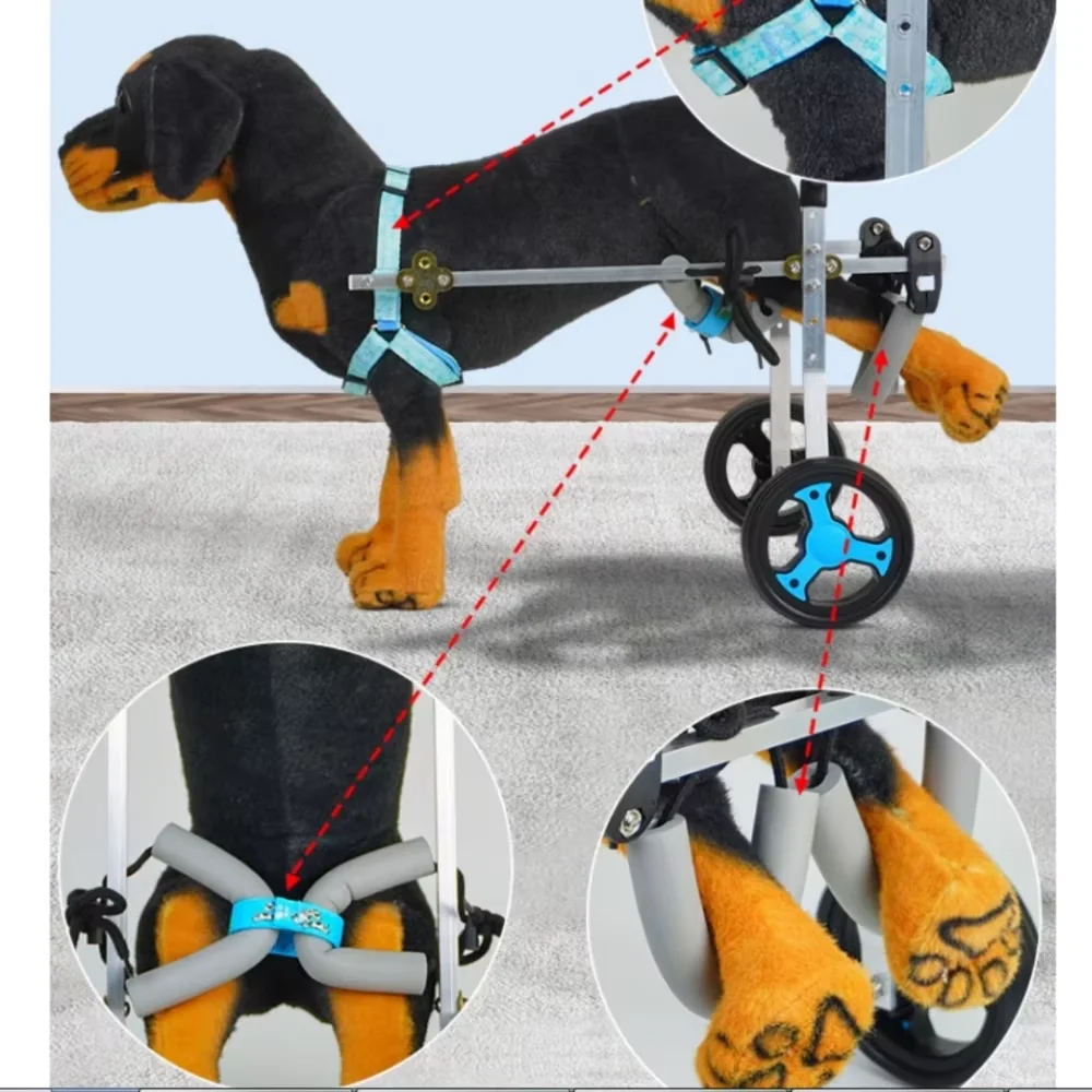 犬用車椅子 調整可能 車いす ペット用 後ろ足 歩行器 障害者