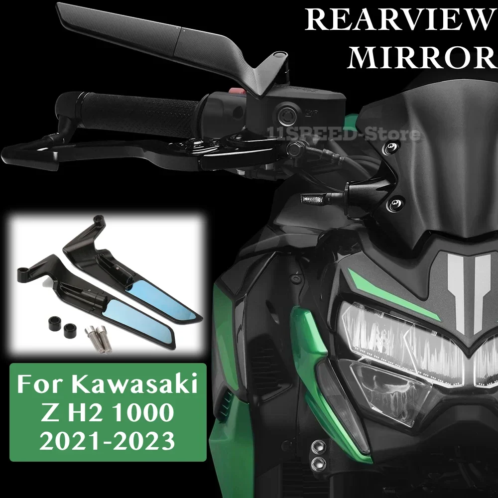 

Rearview mirror For Kawasaki Z H2 1000 2021-2023 Accessories Stealth Mirrors Adjustable Winglet ZH2 1000 Parts
