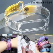 

Bracelet for xiaomi Mi Band 6 5 4 strap Transparent crystal NFC watchband replacement wristband smartwatch correa miband 3/4/5/6
