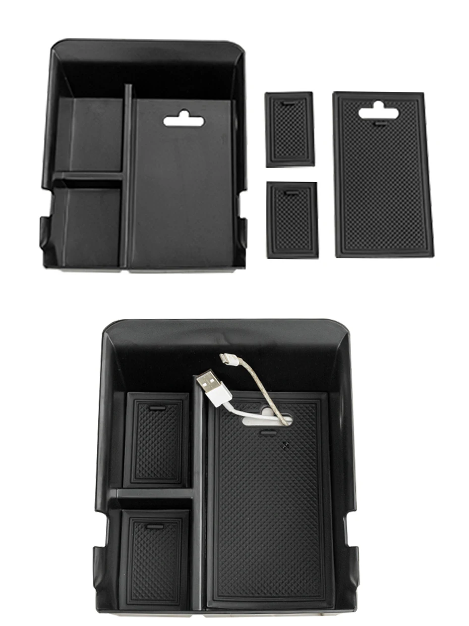 Upgraded Center Console Storage Box Thickened For BYD Atto 3 Yuan Plus 2022 2023 Armrest Box Storage ABS Tray Atto3 Accessories