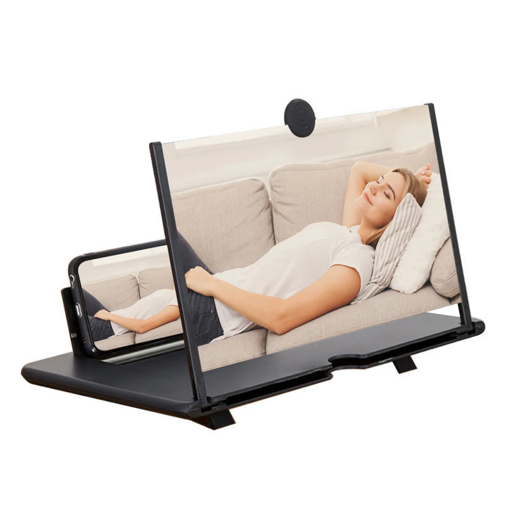 14 inch 3D Phone Screen Magnifying Amplifier Mobile Display Enlarged Magnifier Foldable Holder Stand Video Amplifier