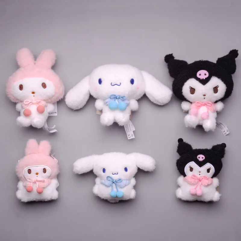 

Sanrio Kawali Kuromi Hello Kitty My Melody Cinnamoroll Pillow Plush Keychain Anime Kid toy Cartoon for halloween gift