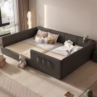 Lit De chambre minimaliste esthétique moderne Double enfants lit De luxe dormir reine Cama De Lujo Para dortoir meubles De maison 1