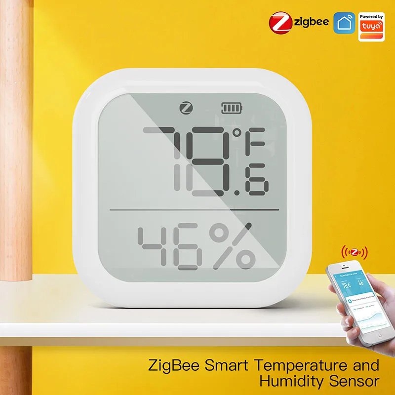 

Tuya Smart ZigBee Temperature and Humidity Sensor Indoor Hygrometer With Digital LCD Display Smart Life APP Remote Control