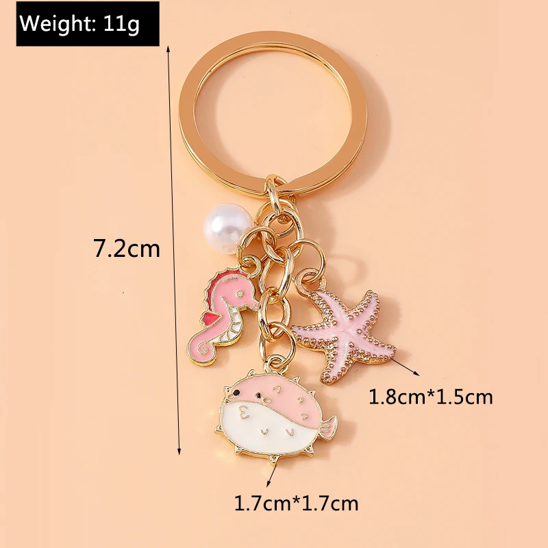 Niedliche Emaille rosa Liebe Herz Schlüssel bund Rose Blume Schlüssel ringe Anhänger für Schlüssel halter Frauen Mädchen Handtasche Anhänger DIY Schmuck Geschenke – Detail 4