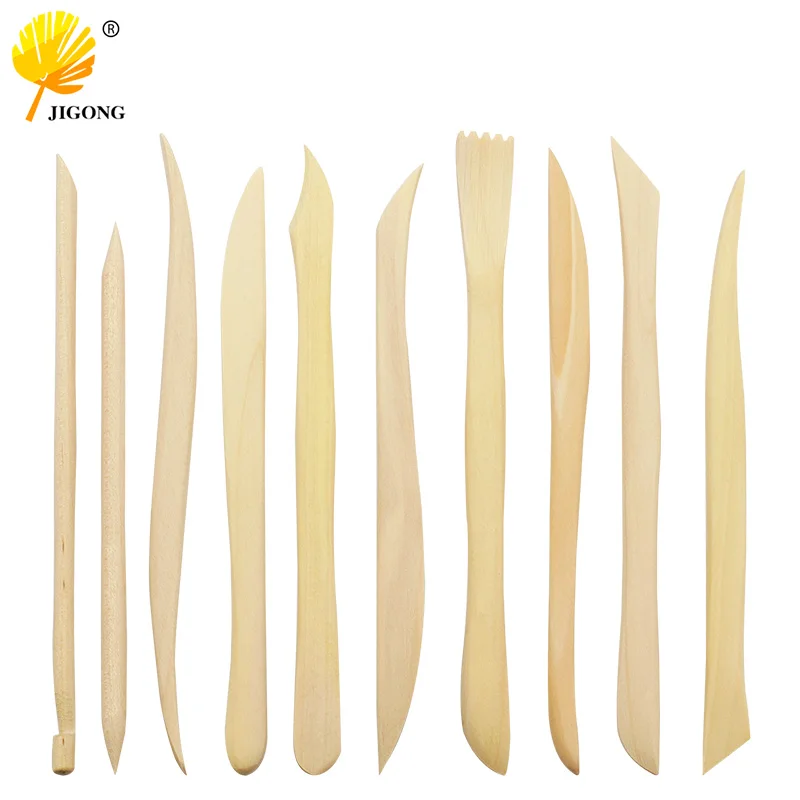 Carving Crafts Wooden/Plastic Clay Sculpture Knife Pottery Sharpen Modeling Little Figurines Pottery Tools 10Pcs polymer clay tools pottery tools clay sculpting tools pottery sculpting tools clay craft tool