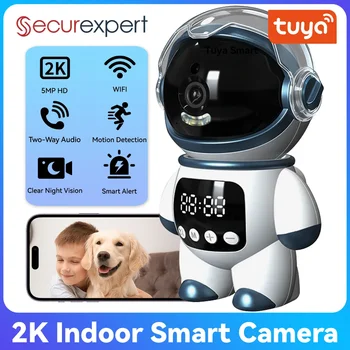 Tuya Smart 5MP PTZ WiFi Camera Indoor Astronaut Robot Baby Monitor Two Way Audio Motion Detection Night Vision Webcam Pet Camera 1