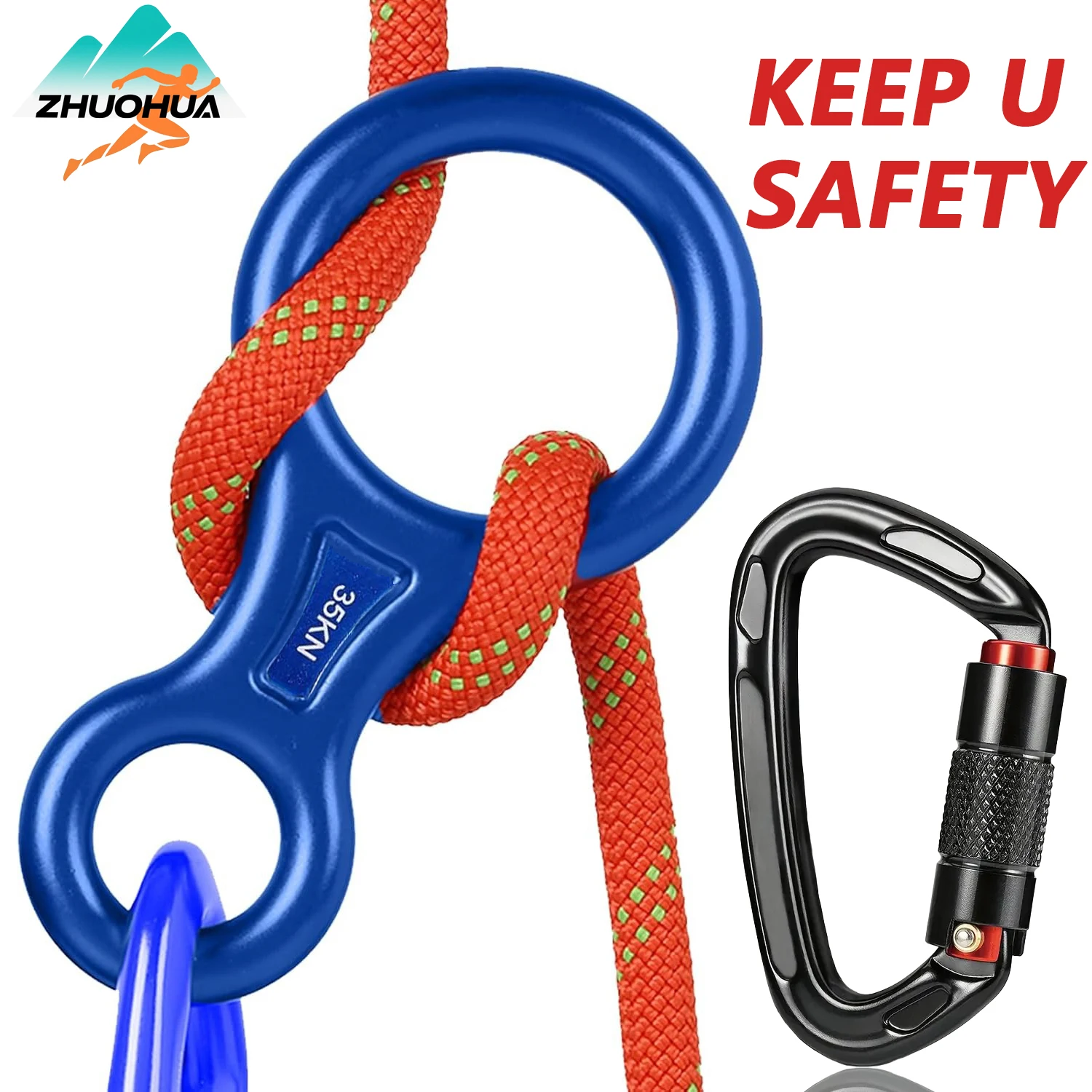 Figure 8 Descender Set with Auto-Locking Carabiner (35kN/5kN) 1