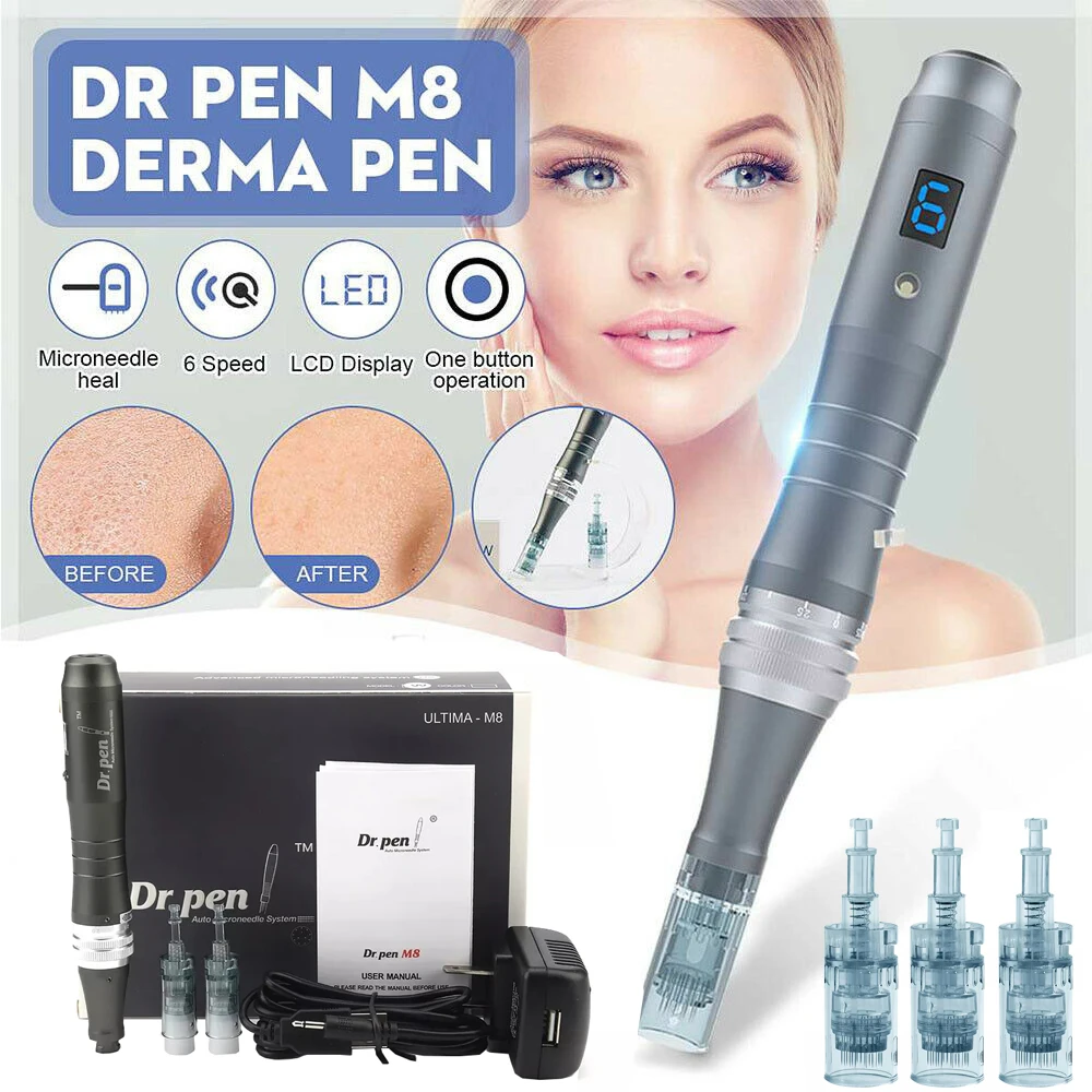 Ultima M8 Dr Pen Micro Needle Wireless Skin Derma Microneedle Pen