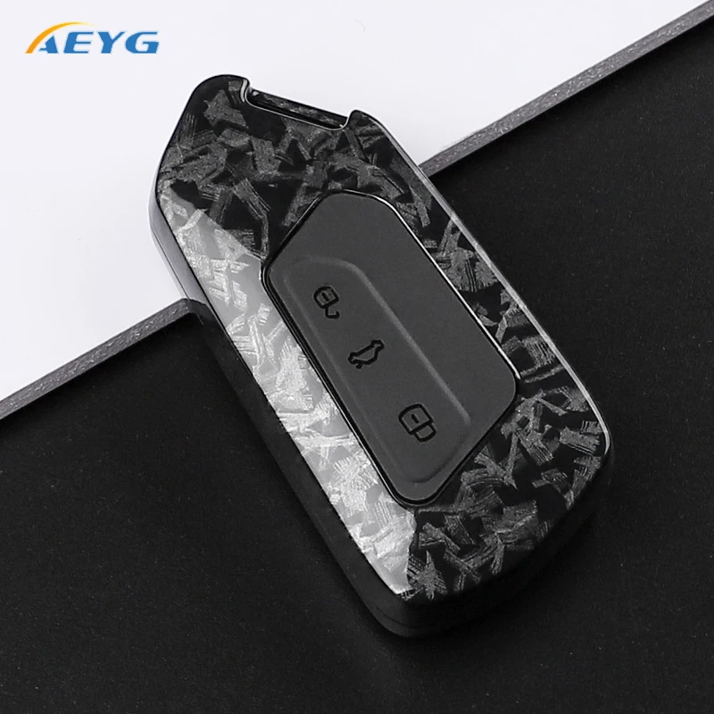 Premium ABS Carbon Fiber Car Key Case Cover for Smart Keyless Control
