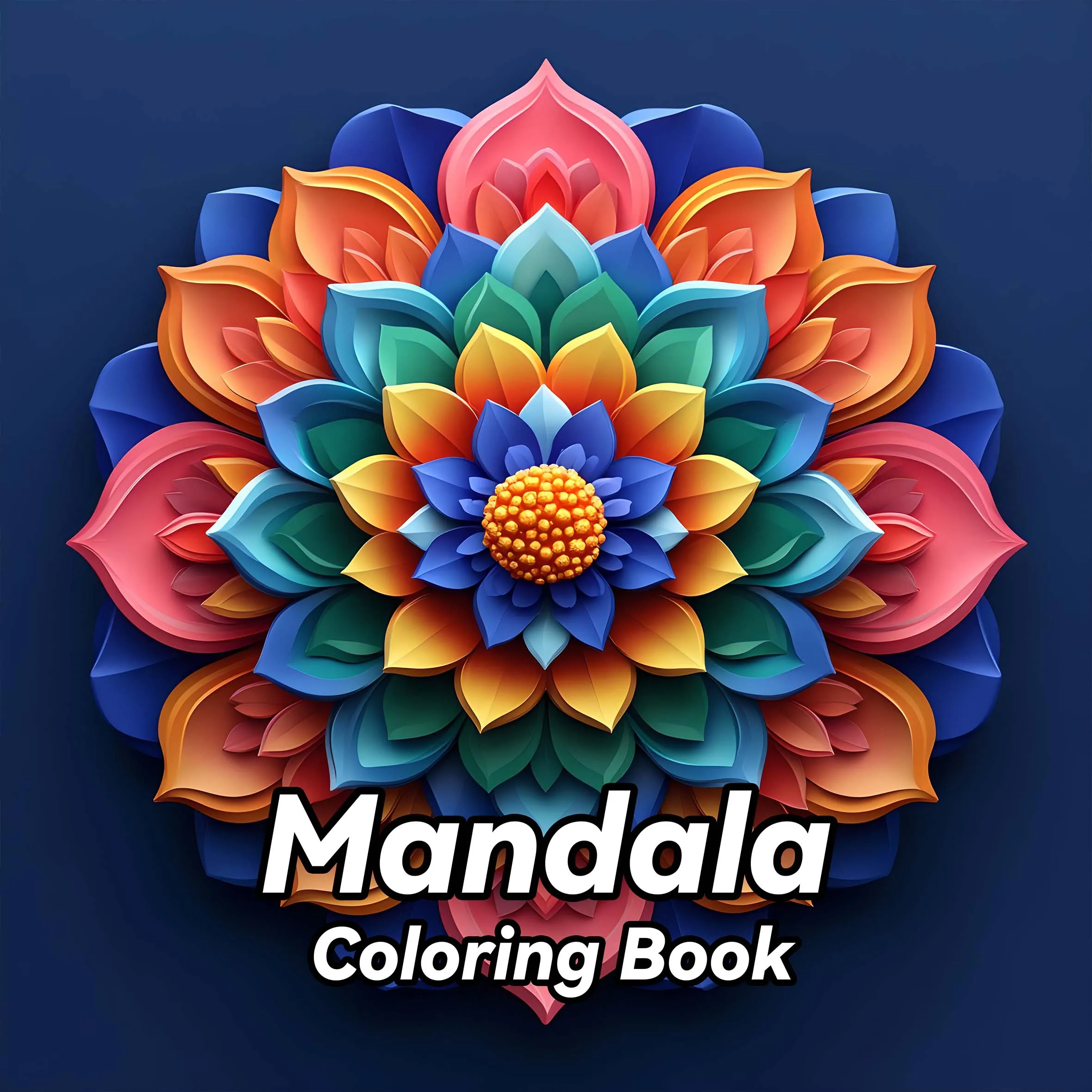 1pc Mandala Coloring Book Teenagers Adult Picture Book, 24 Page Graffiti Painting Drawing Stress Relief, Birthday Gift 5