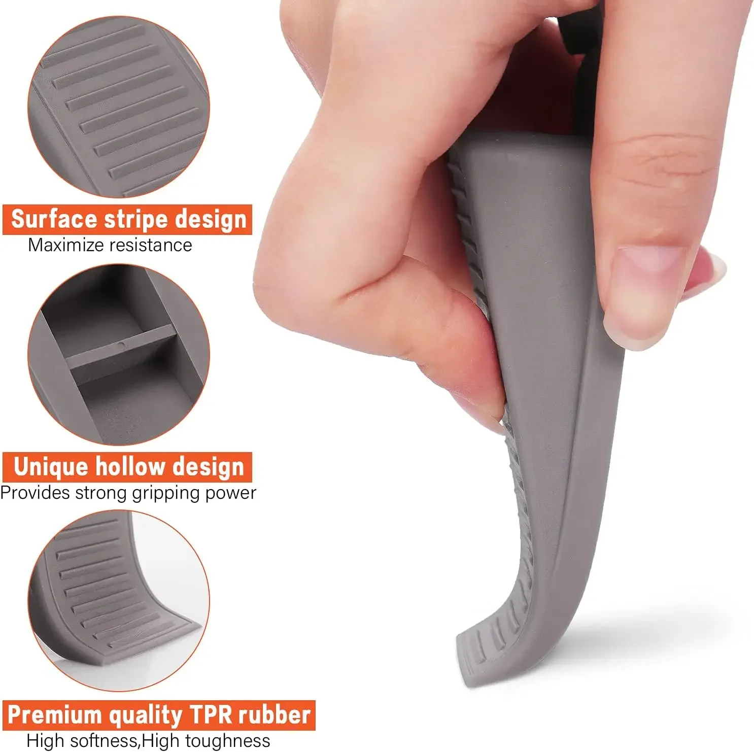 Door Stopper Hook Type Wedge Prevent Lock-Outs Door Chuck Stopper Gap Wall Protector for Home Bedroom Office Floor door stopper