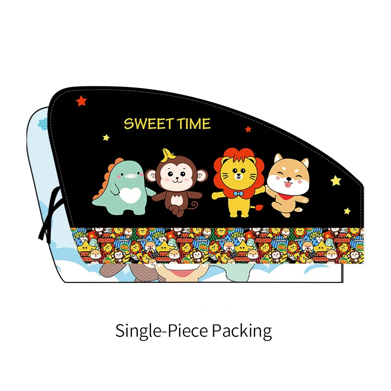 Cartoon Spaceman Magnet Car Sunshade Cover