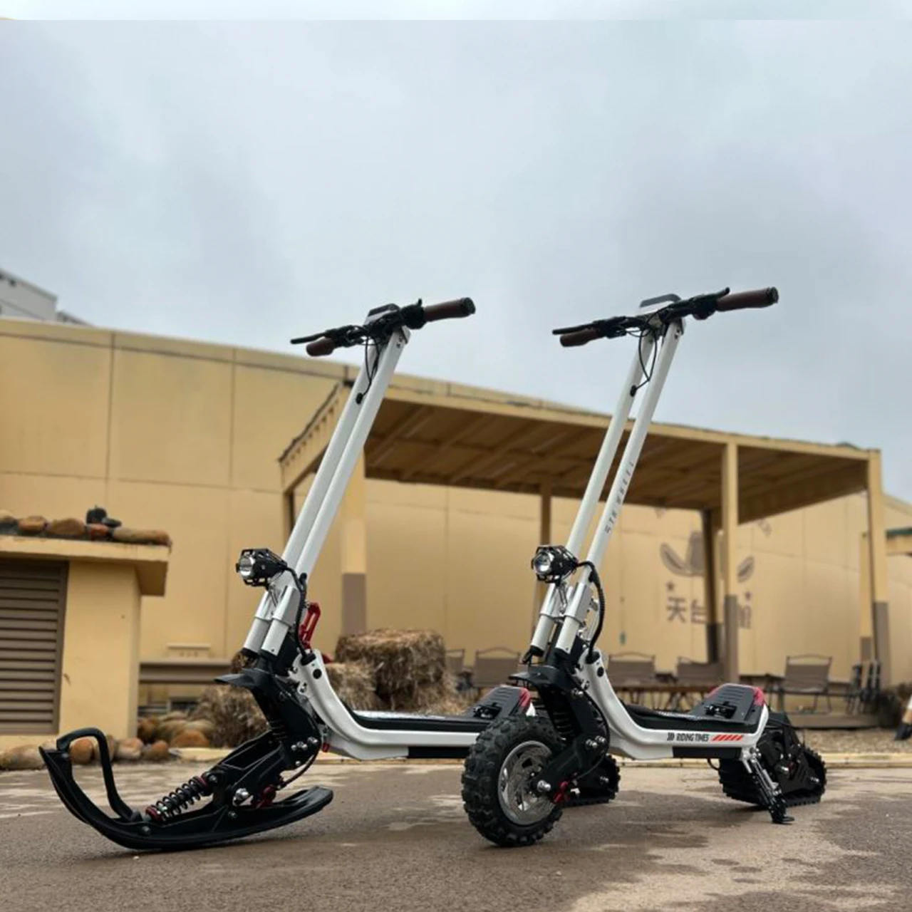 New Design High Power Electric Sleigh Scooter escooter 1500W Snow E-scooters Diy Kick Scooter for winter