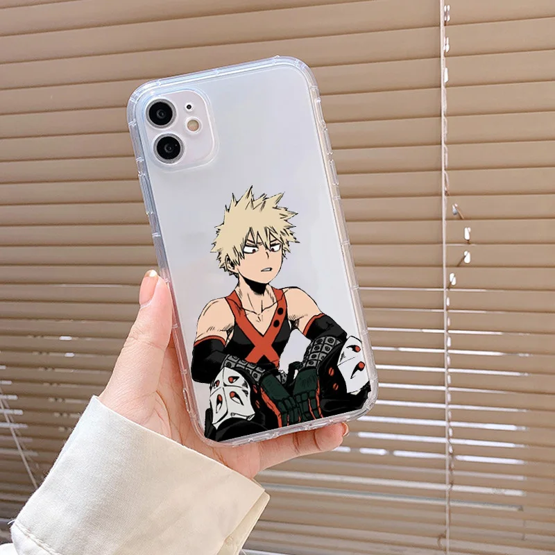  Phone Case Katsuki Aesthetic Bakugo Shockproof Cover Funny  Compatible with iPhone 15 14 13 12 11 X Xs Xr 8 7 6 6s Plus Mini Pro Max  Transparent : Cell Phones & Accessories