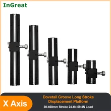 

X Axis Linear Stage Long Stroke Manual Dovetail Groove Slide Table Displacement Fine-Tuning Trimming Platform LWX25 LWX40 LWX60