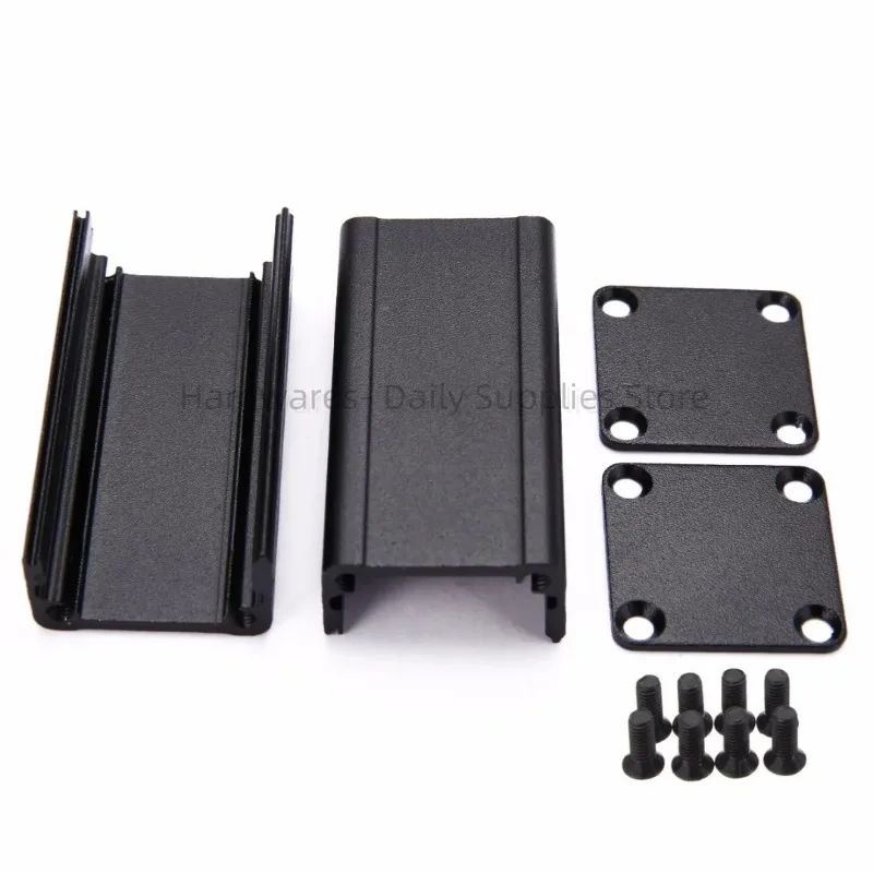 Black Aluminum Enclosure Case DIY Extruded Electronic Project Box 50x25x25mm Power Supply Units