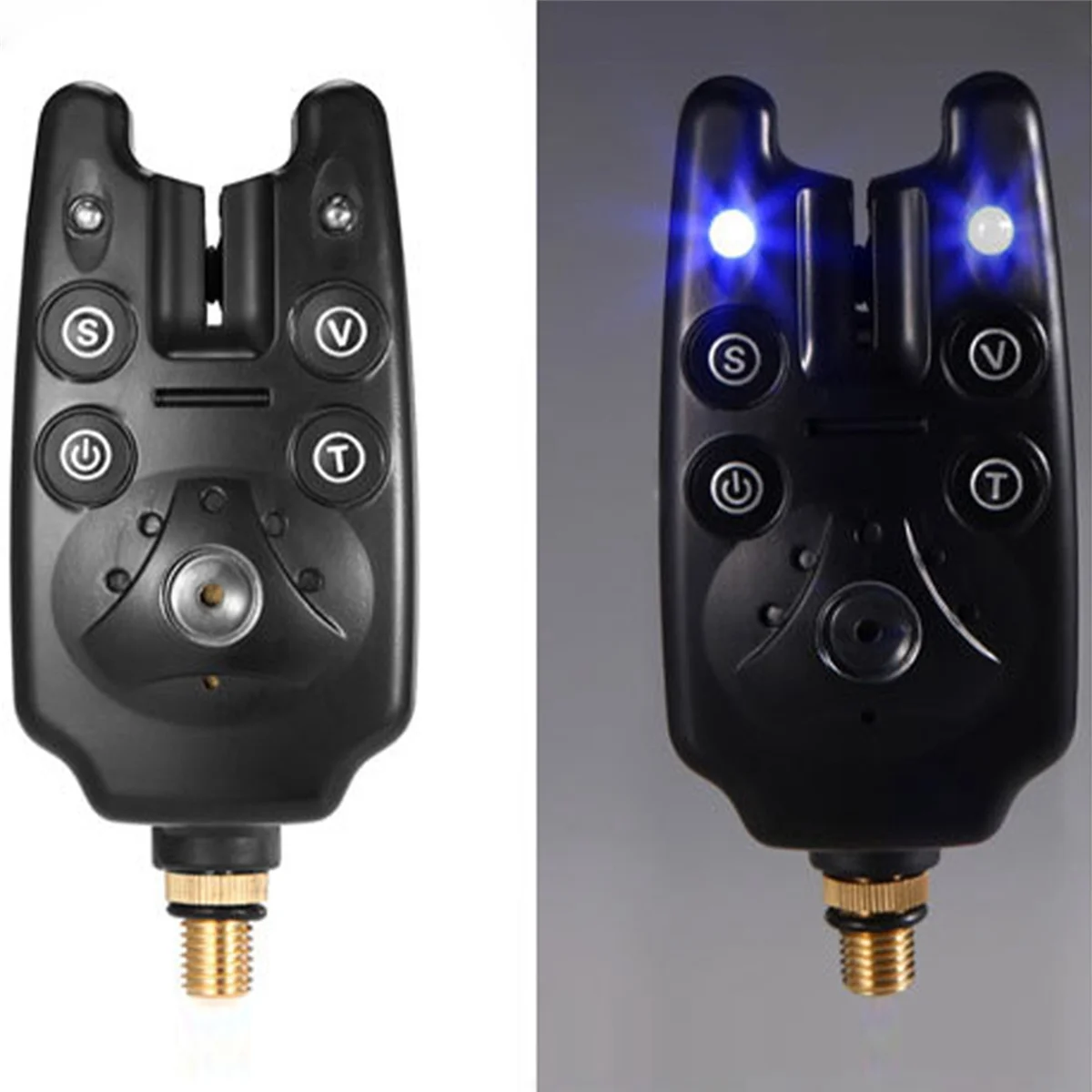 BAAU 2X Carp Fishing Bite Alarm with Volume Sensitivity Control LED Indicator Fishing Electronic Alarm