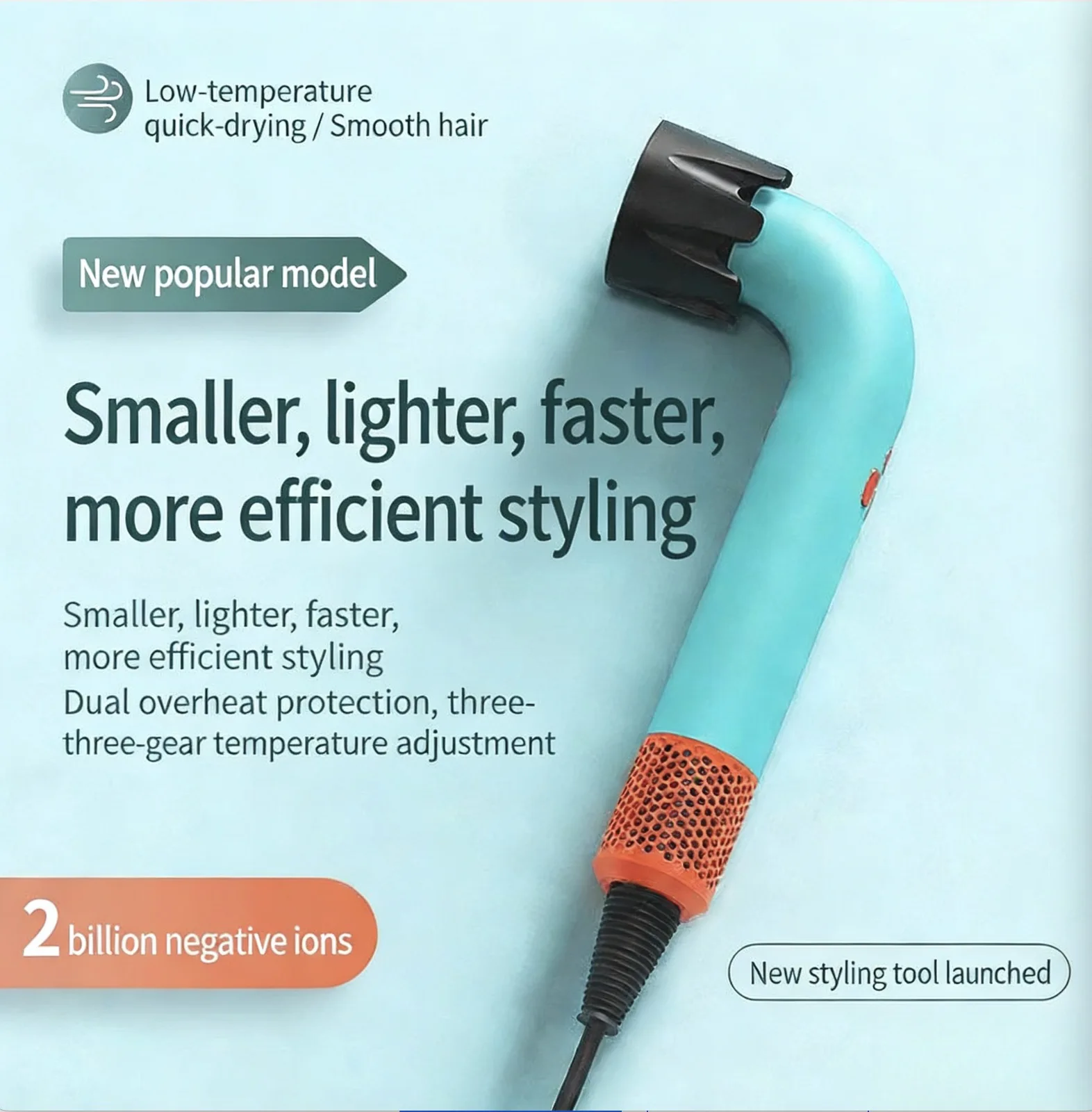 Asciugacapelli professionale ad alta velocità per styling efficace_voghion.com