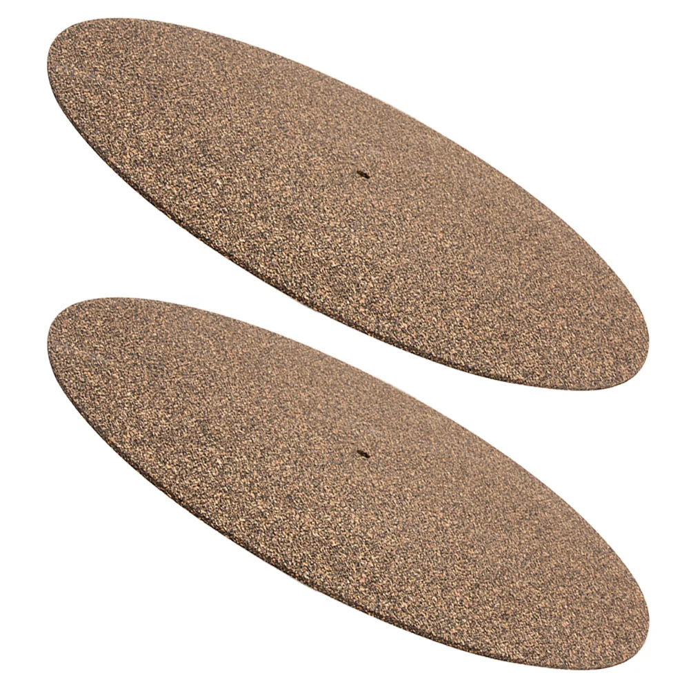 

2 Pcs Record Mat Protective Player Disc Pad Vinyl Records Rubber Cork Turntable Anti-static