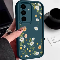 Little Flower Soft Phone Case - Delicate Protective Cover - Samsung A37 (A720 Blue)