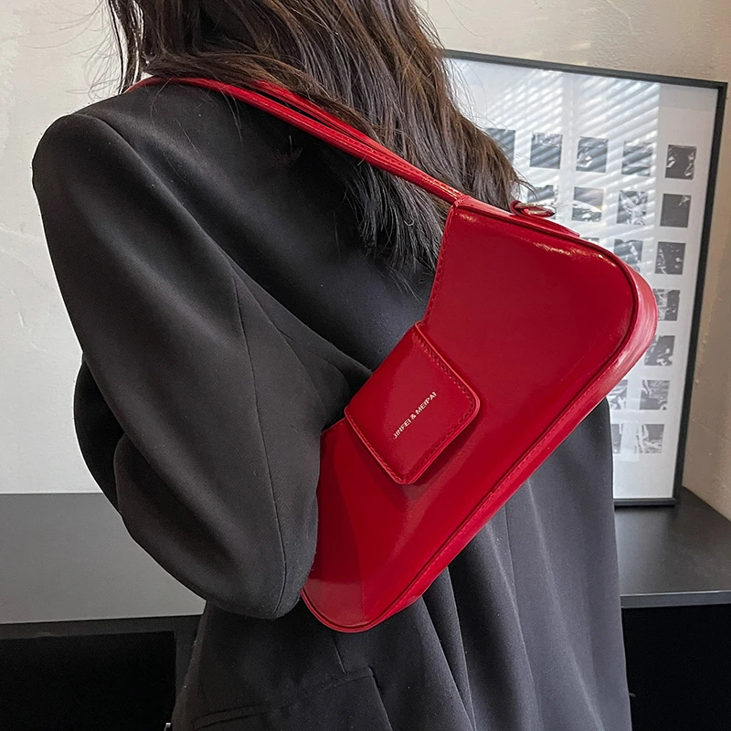 Pu Leather Simple Trendy Small Shoulder Bag 2023 For Women Crossbody Bag  Versatile Solid0 Color Designer Luxury Handbag Party - AliExpress