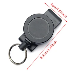 Heavy Duty Retractable Multitool Lanyard with Carabiner Clip (Black)