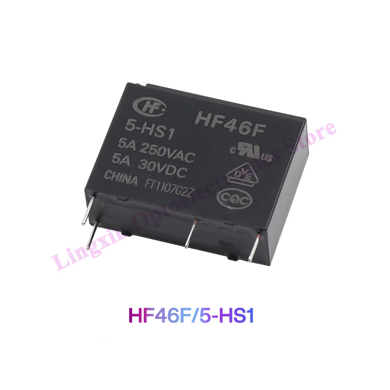 Фото Реле светодиодное HF46F-G- 5/12/24 -HS1 -HS1T 7A 5A 4Pin 250VAC 30VDC DC 5V 12V 24V, 20 шт./партия №3