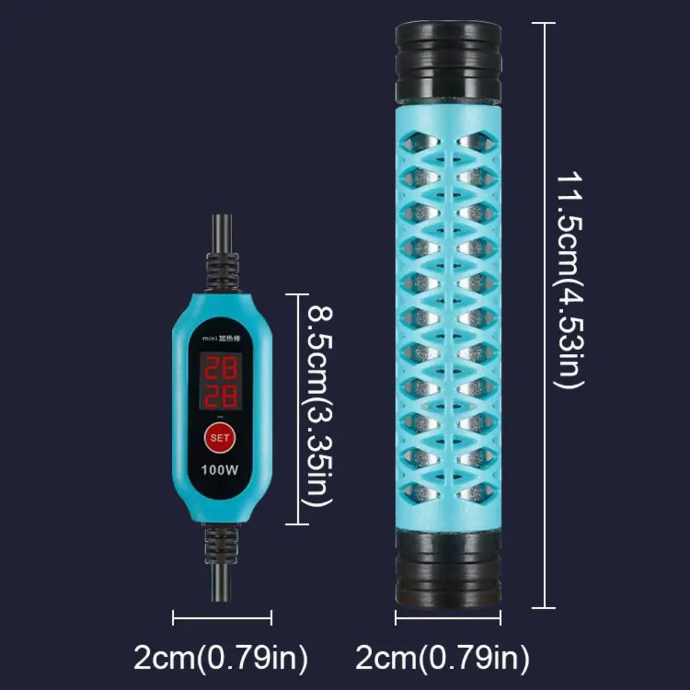 15-34°C Fish Tank Heating Rod LCD Display Adjustable Aquarium Submersible Heater Temperature Control Automatic