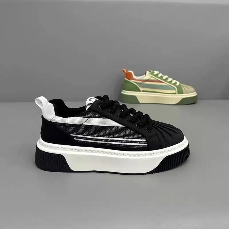 Moderne Herren Freizeitschuhe Mit Streifen Design Und Flachsohle_voghion.com