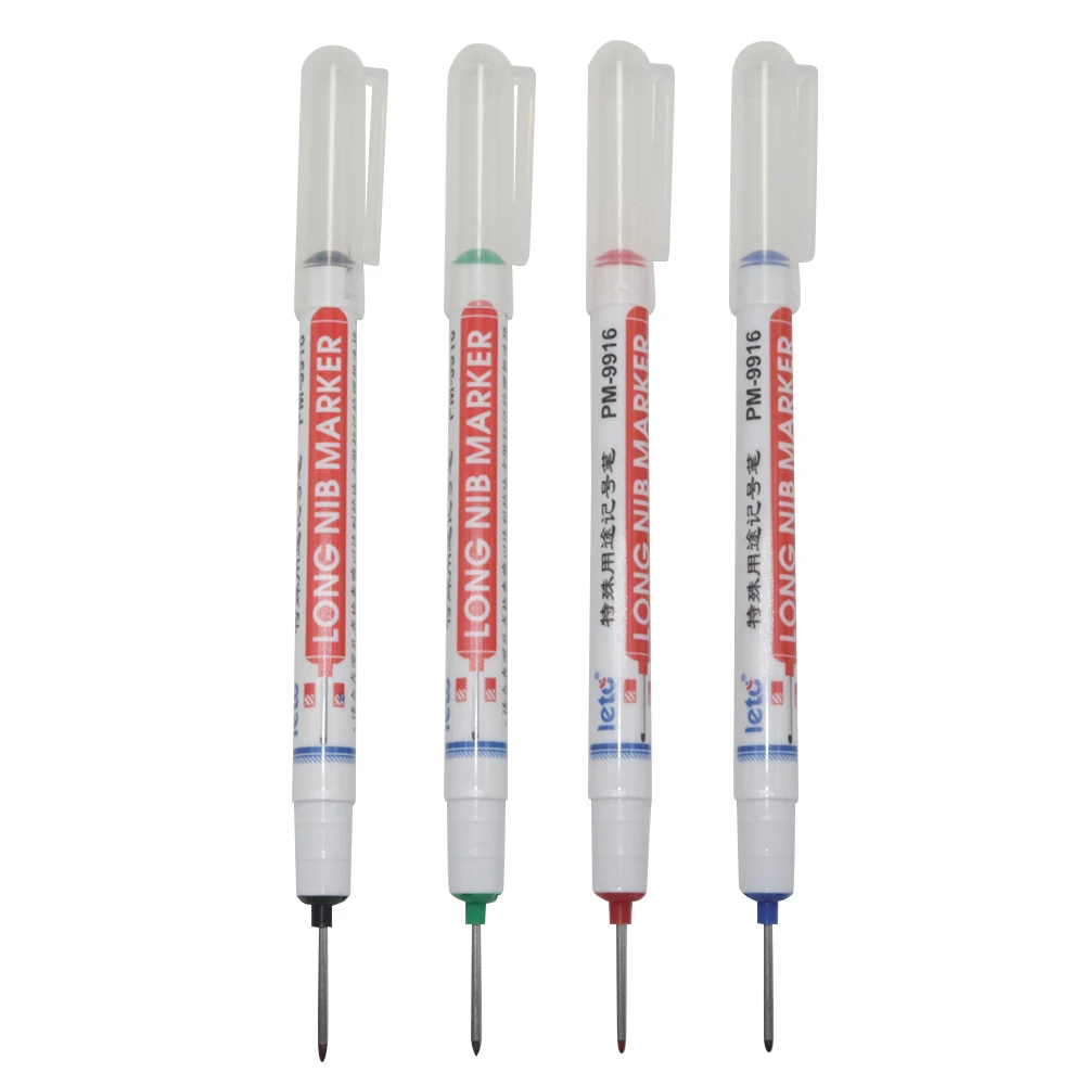 Long nib marker Multi-function Oil Marker Woodworking Carving Deep Hole Marking Pen Tile Decoration Marker 5Pc 1 Pcs