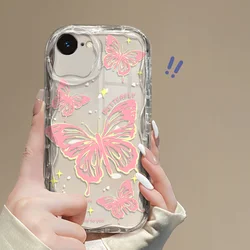 Butterfly Pattern Shockproof TPU Phone Case - Flexible Protective Cover for iPhone 17 e (HFNYWHD001)