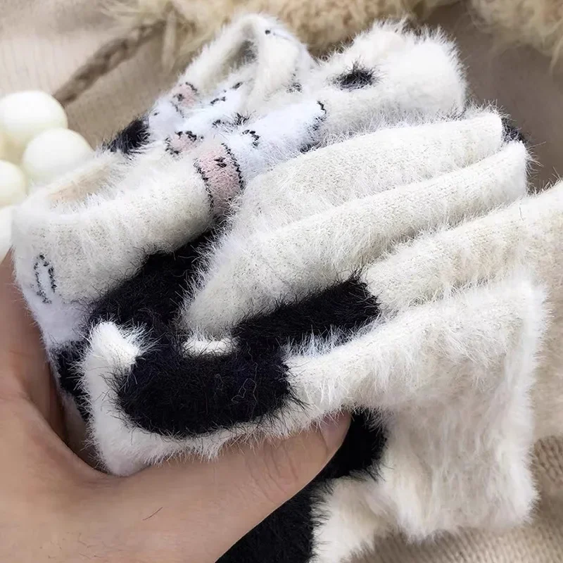 4 Paia Calzini Natalizi In Pile Di Corallo - Calde Calze Invernali Pelose E Colorate Per Donna - Confezione Regalo