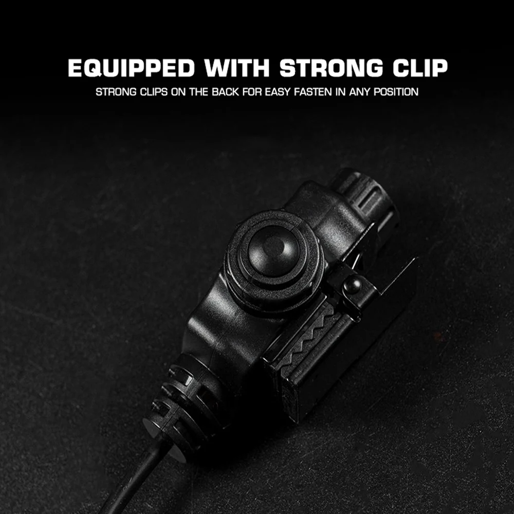 U94 PTT V2 Model U174 Cable Plug Militar Hunting Tactical Headset Adapter for Walkie Talkie Motorola Kenwood BAOFENG Radio 4