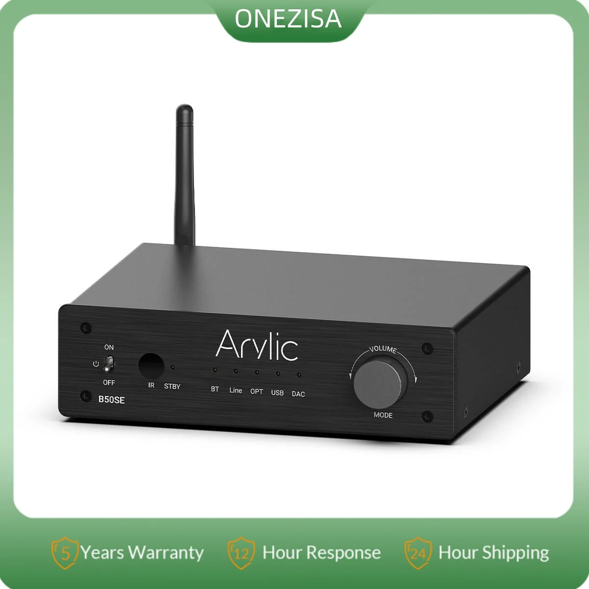 

Arylic B50 SE Bluetooth Stereo 50W x 2 Audio Amplifier Receiver 2.1 Channel Mini Class D Integrated Amp for Home Speakers