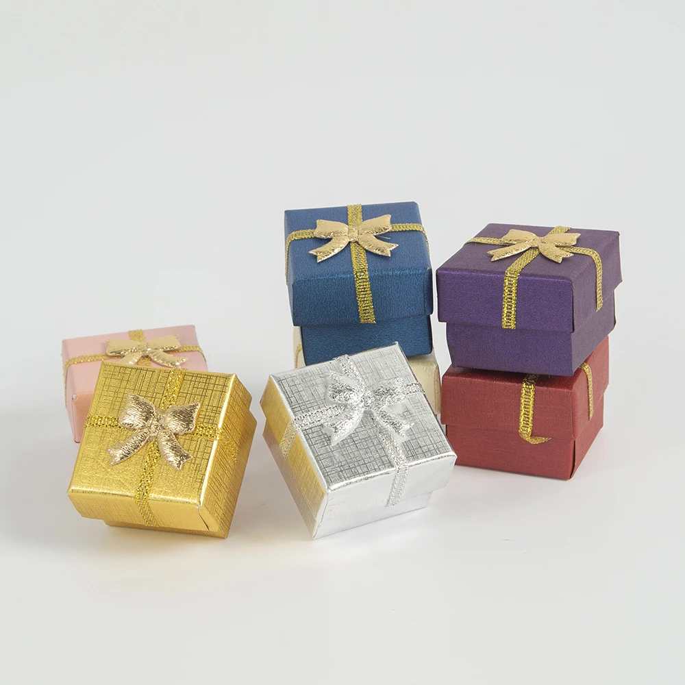 100pcs jewelry Travel box paper Bag Case for Gift Bracelet Bangles Rings Boxes Stud Earrings Western Jewelry Storage For Women