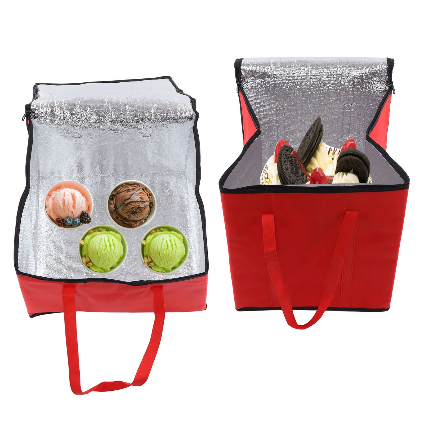 Insulated Bag Multi Size Non Woven Fabric Warmer Keeping Aluminum Foil Baking Portable Insulation Bag Pizza Delivery Bag 3