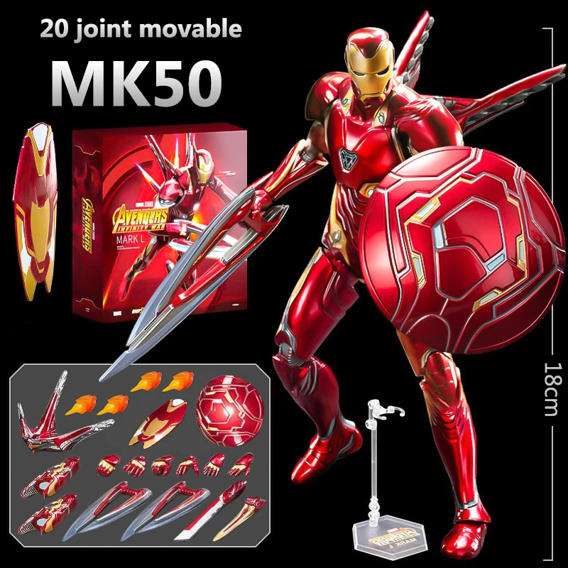 thumbnail image 1 of ZD Toys-figuras de acción de superhéroes de Marvel, modelo de figuras móviles de Iron Man Mark MK 4, ideal para regalo de niños, 1 of 5