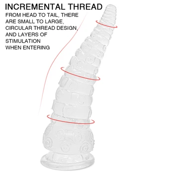 Realistic Octopus Feet Dildo Vaginal G-spot With Suction Cup Anal Plug Hand-free Huge Monster Dildo Female Sex Toys For Women 4