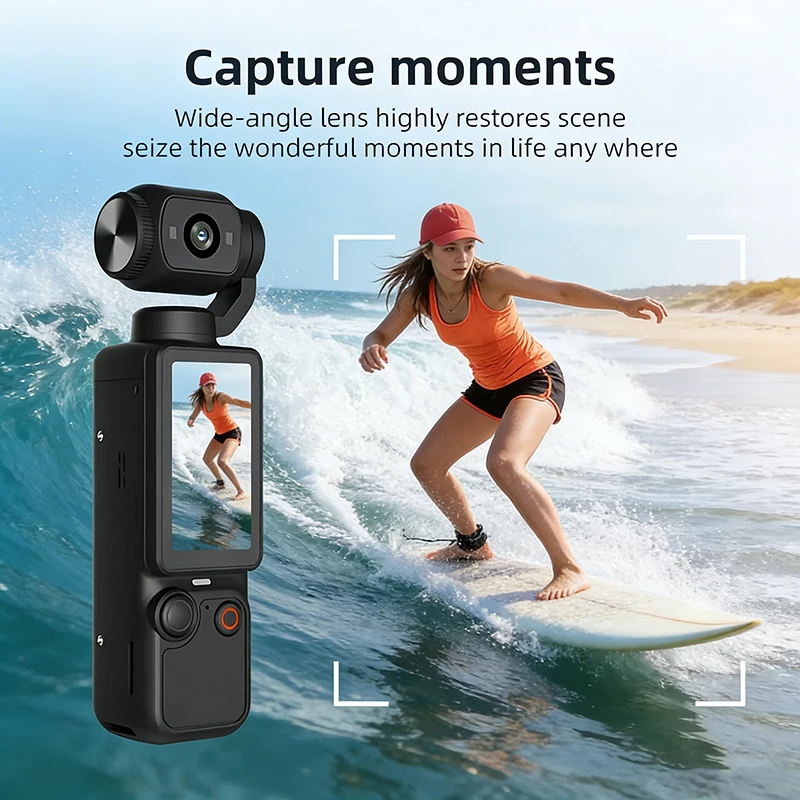 1080P 스포츠 웨어러블 카메라 USB 충전식, 180 ° 회전형 미니 스포츠 카메라 (32GB SD 카드 포함) 브이로그용