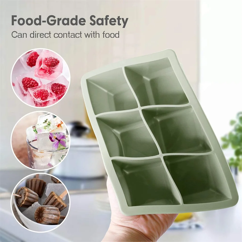 Large Silicone Ice Cube Tray with Lid-premium-2025 – Leakproof, Odor‑Free Square Molds for Whiskey & Cocktails | BPA‑Free Freezer S049bbb70c7ce4707829aa1167af8999fZ