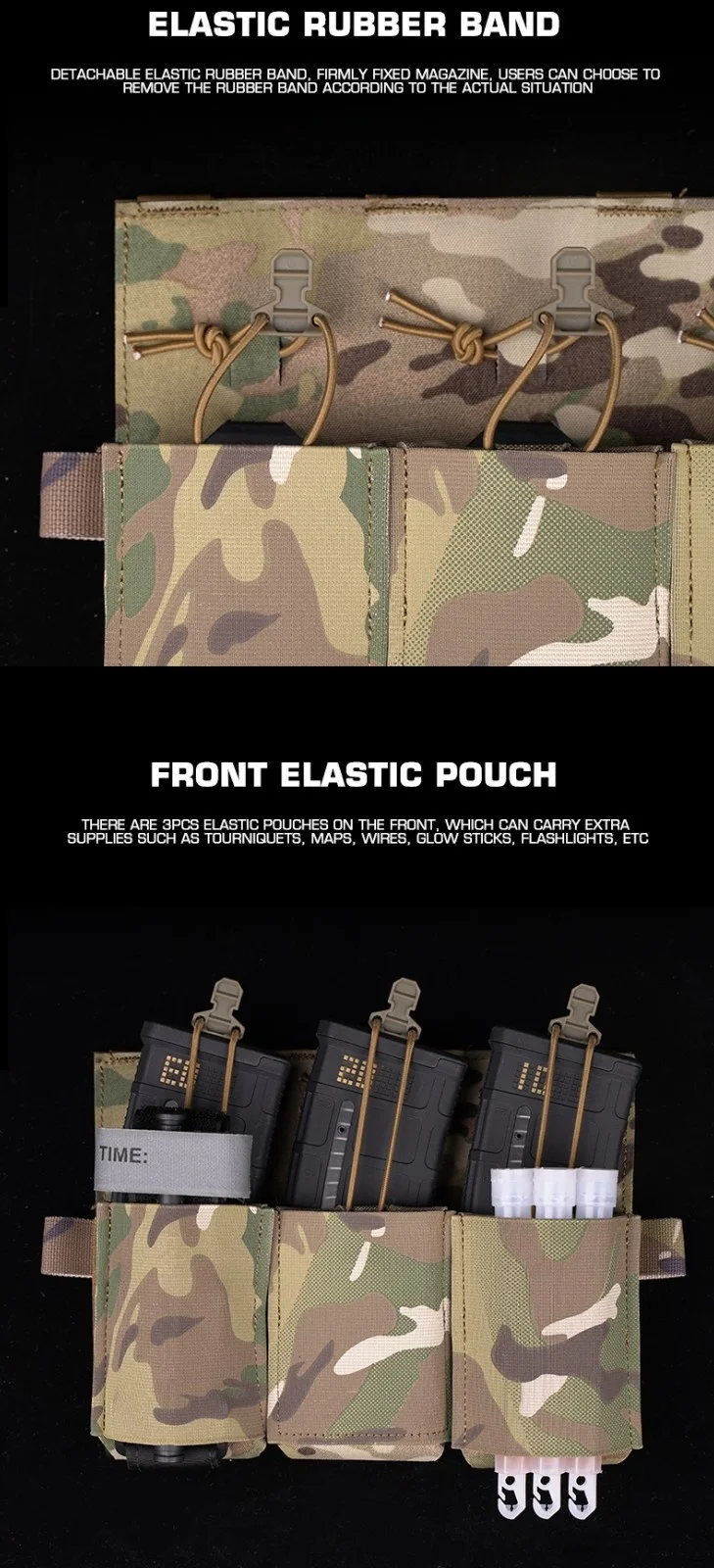CRYE Precision Triple Mag Pouch | MOLLE-kompatibler 3x Gewehrmagazinhalter | Für AR/AK-Plattformen – Detail 6