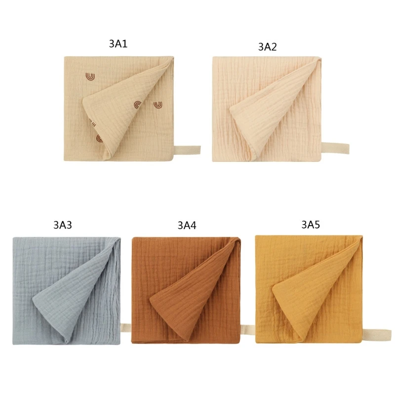 

Baby Toddler Cotton Bib Trendy Style Feeding Pocket Burp Girl Boy Infant Saliva Towel Decorative Solid Color Bibs